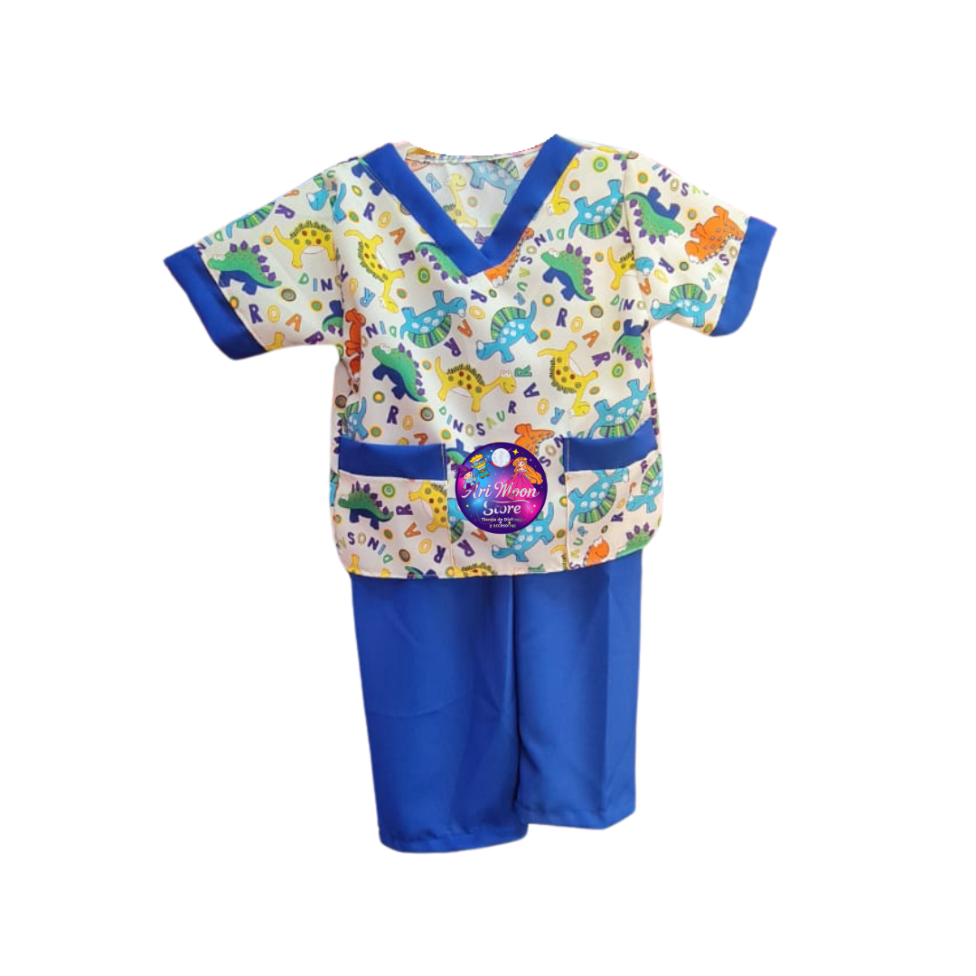 Disfraz de Veterinario o Pediatra Azul