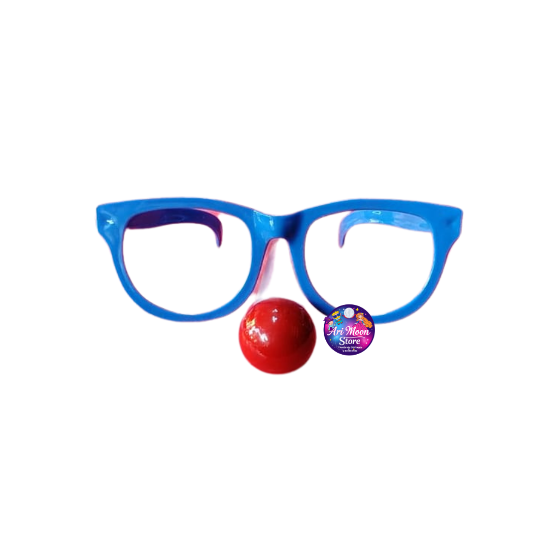 Lentes con Nariz y luz - Accesorios para Disfraz de Payaso