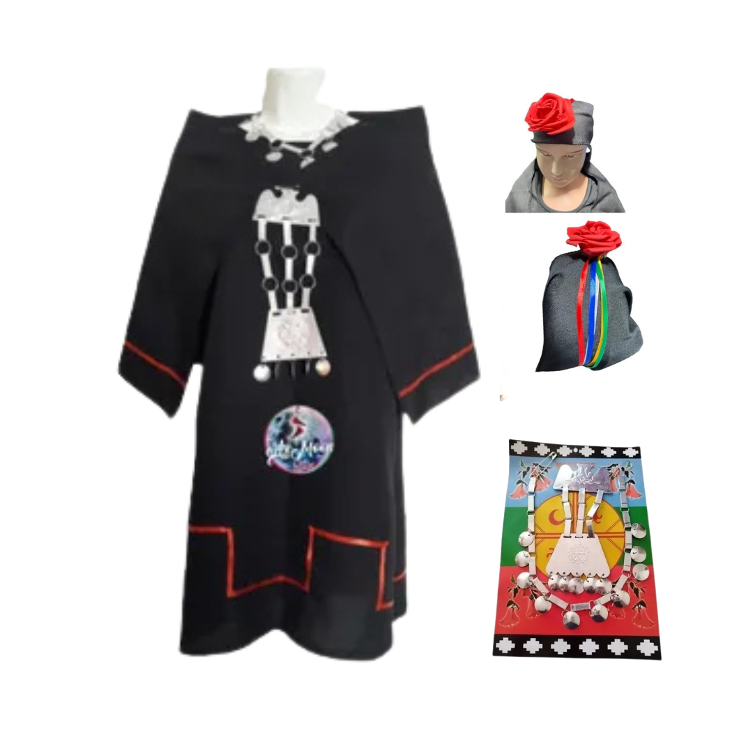 Traje Típico Mapuche CON TRAPELACUCHA para Niña