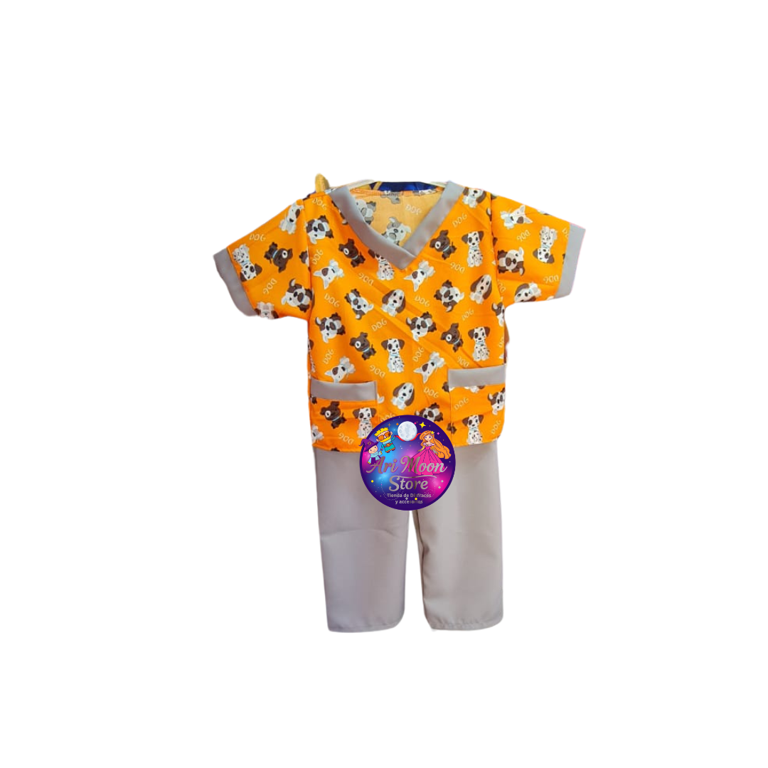 Disfraz Veterinario O Pediatra Naranjo