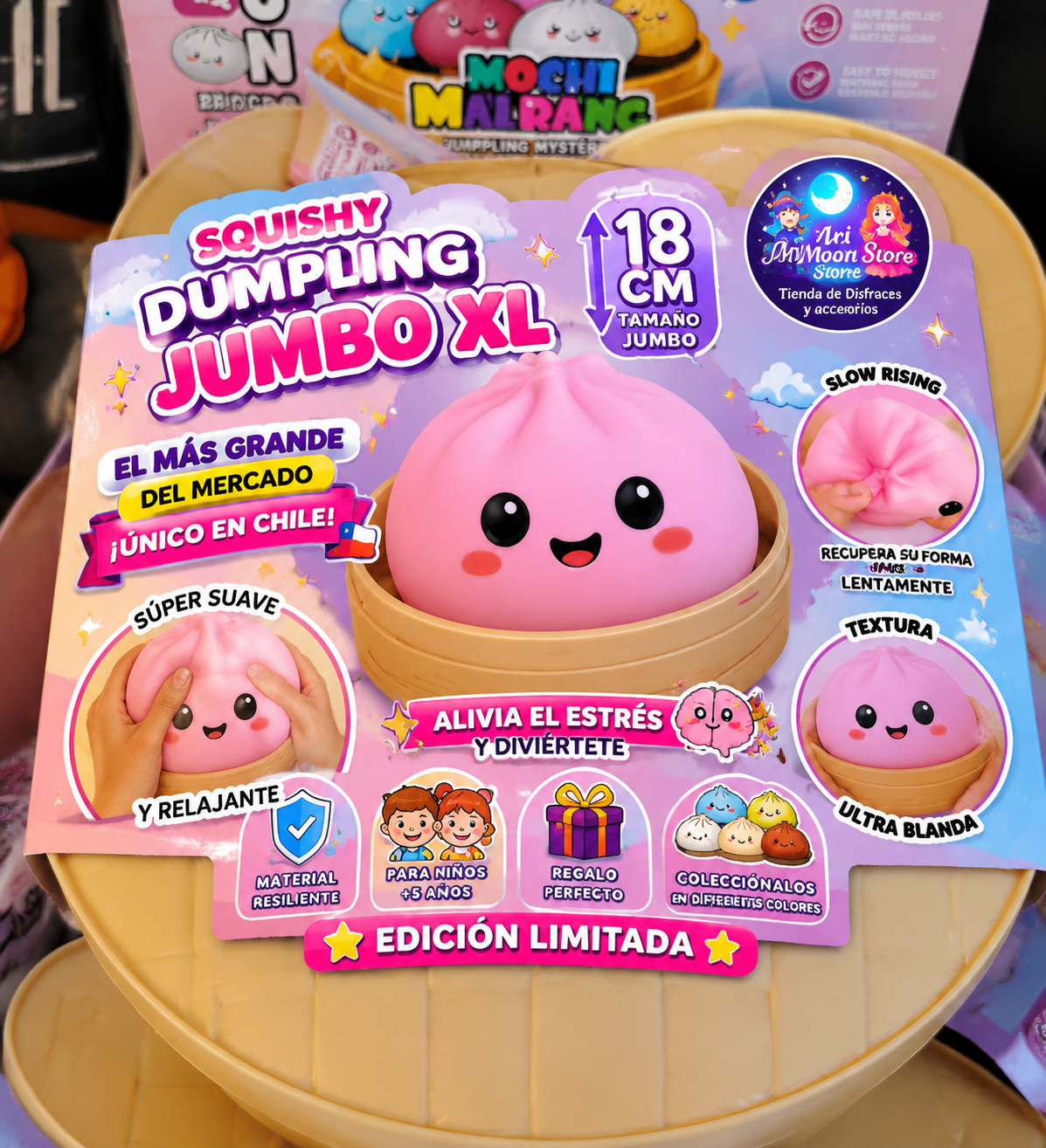 Squishy Dumpling Jumbo XL de 18 cm