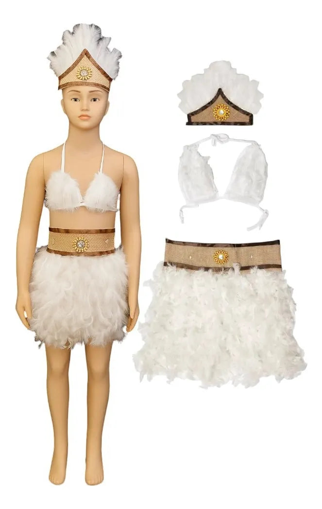 Traje Típico Pascuense Boa - Traje Típico Rapa Nui Niña o Mujer