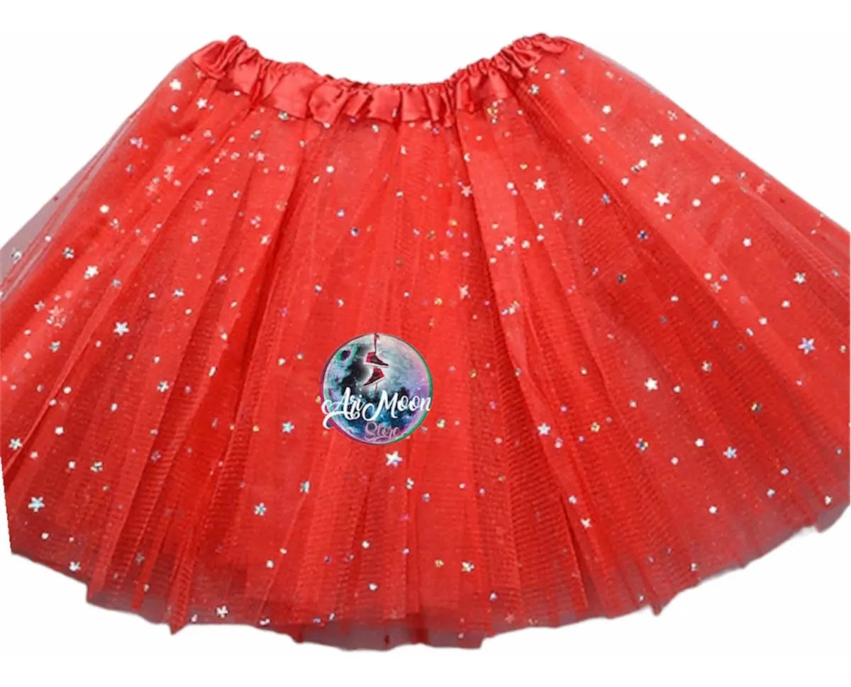 Tutu o Tulls con brillo / 30 cm de largo / 3 capas de tuls