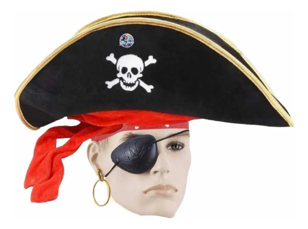 Disfraz Pirata-Set Pirata (gorro, Parche Y Argolla)