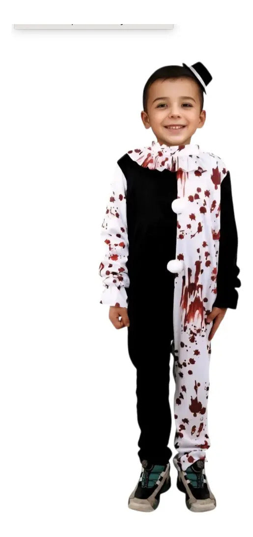 Disfraz payaso Terrifier niño detalle