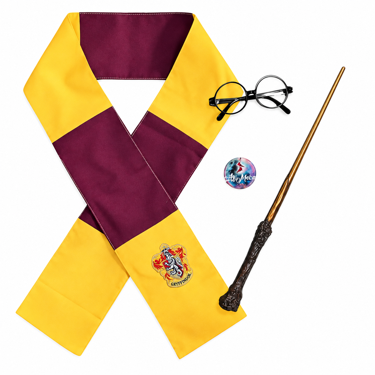 Pack Disfraz Harry Potter + Varita, Lentes y Bufanda