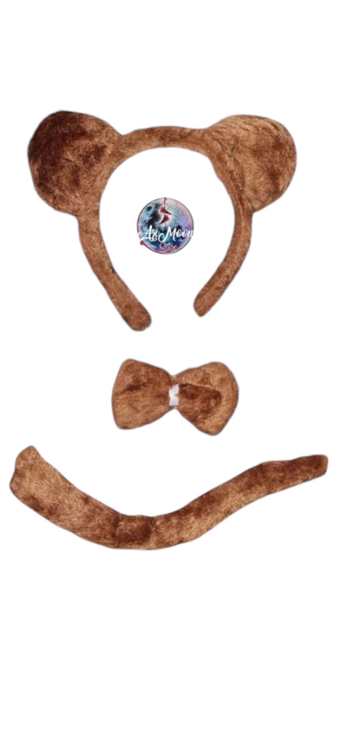 Set Animal Orejas, corbatin y cola - Conjunto animal - Disfraz de animal