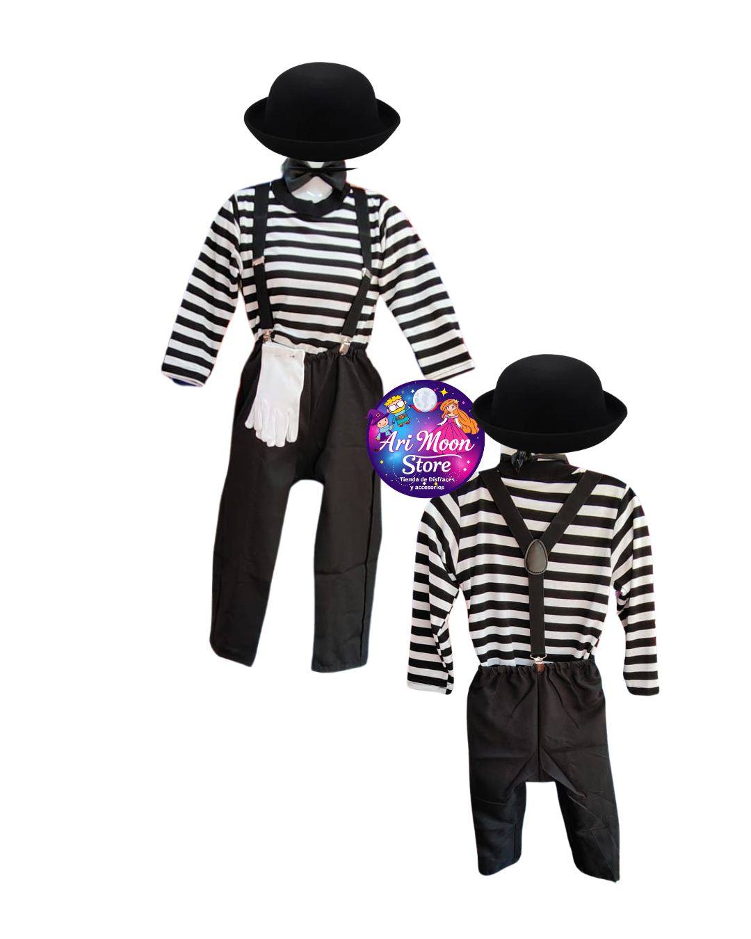 Disfraz de Mimo con Sombrero - 2