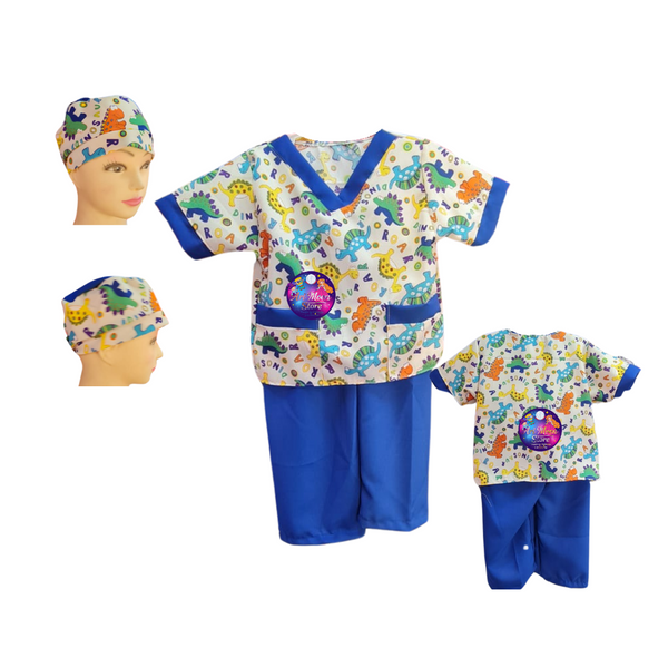 Disfraz de Veterinario o Pediatra Azul