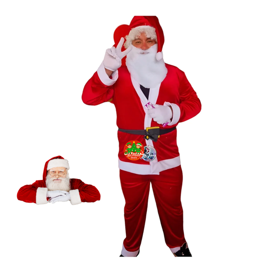 Disfraz de Viejo Pascuero - Disfraz  Papa Noel- Disfraz de Santa Claus