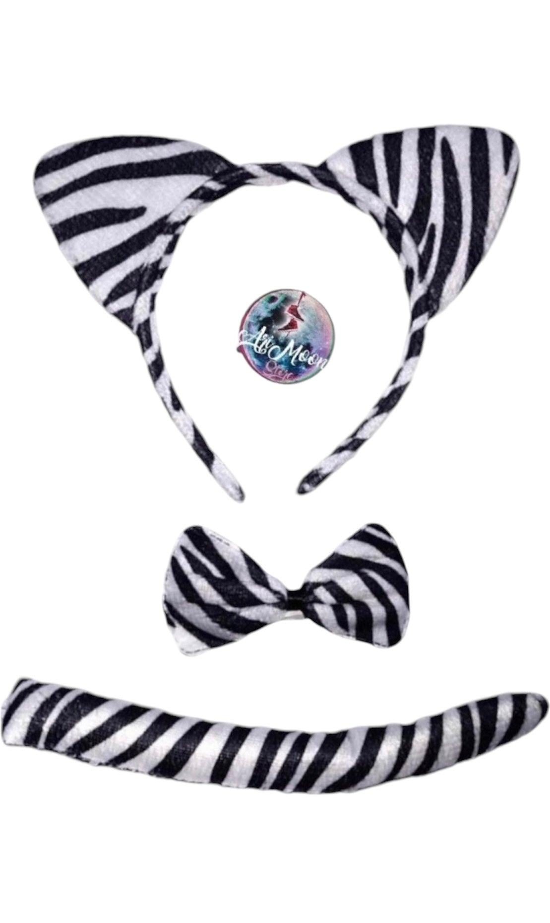 Set Animal Orejas, corbatin y cola - Conjunto animal - Disfraz de animal