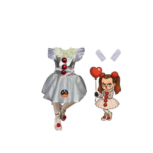 Disfraz De Pennywise Mujer  ,payaso It Niña Estilo Tutu