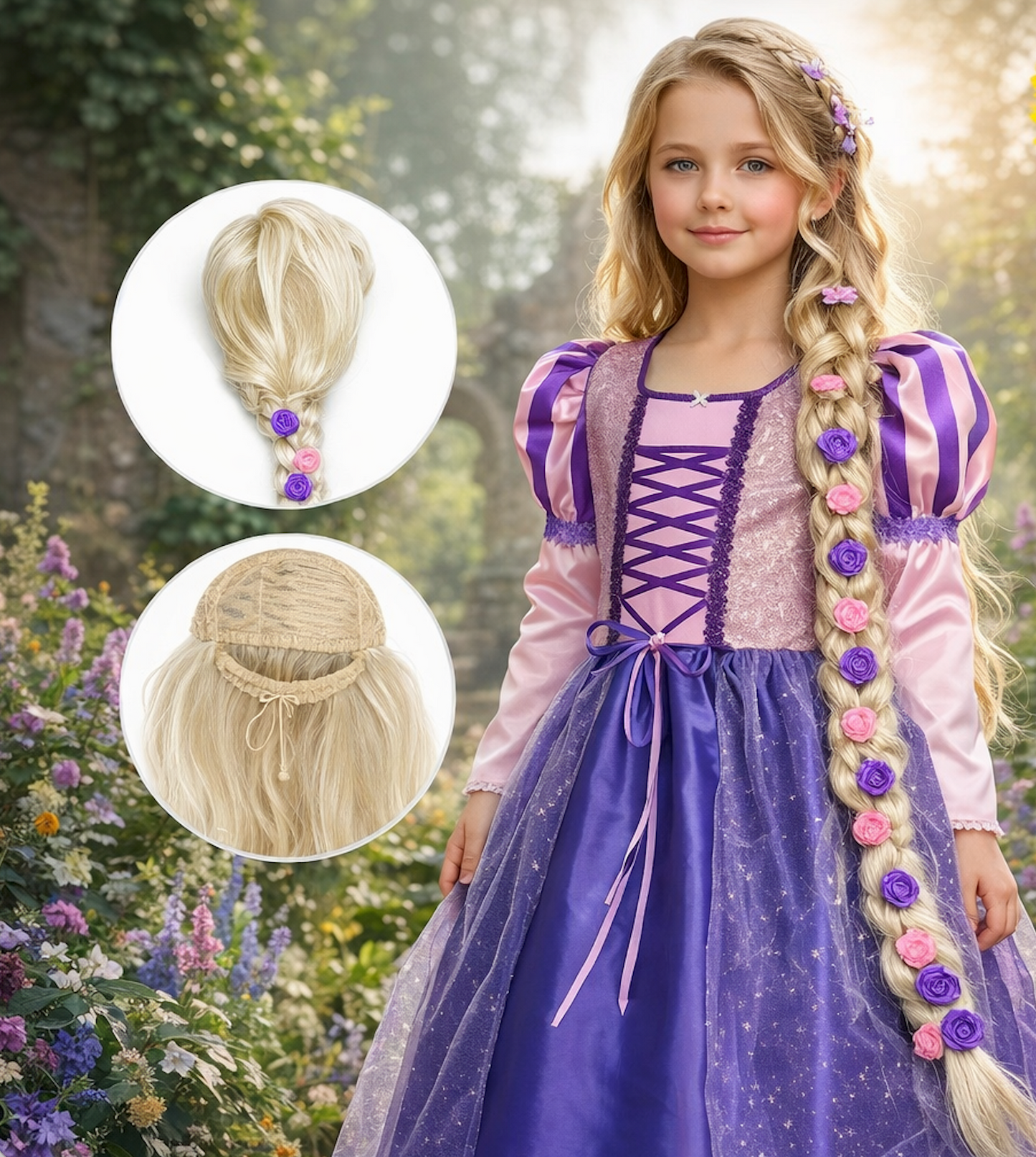 Peluca Rapunzel 60 cm Extra Larga Niña