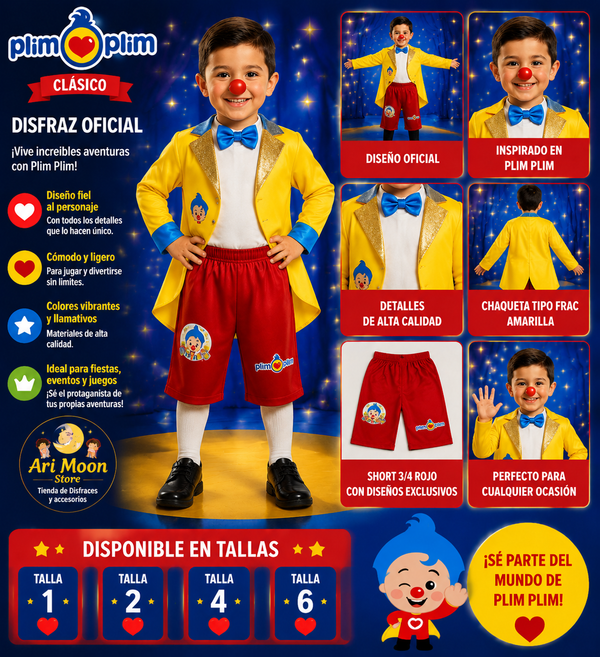 Disfraz Payasito Plim Plim modelo gala