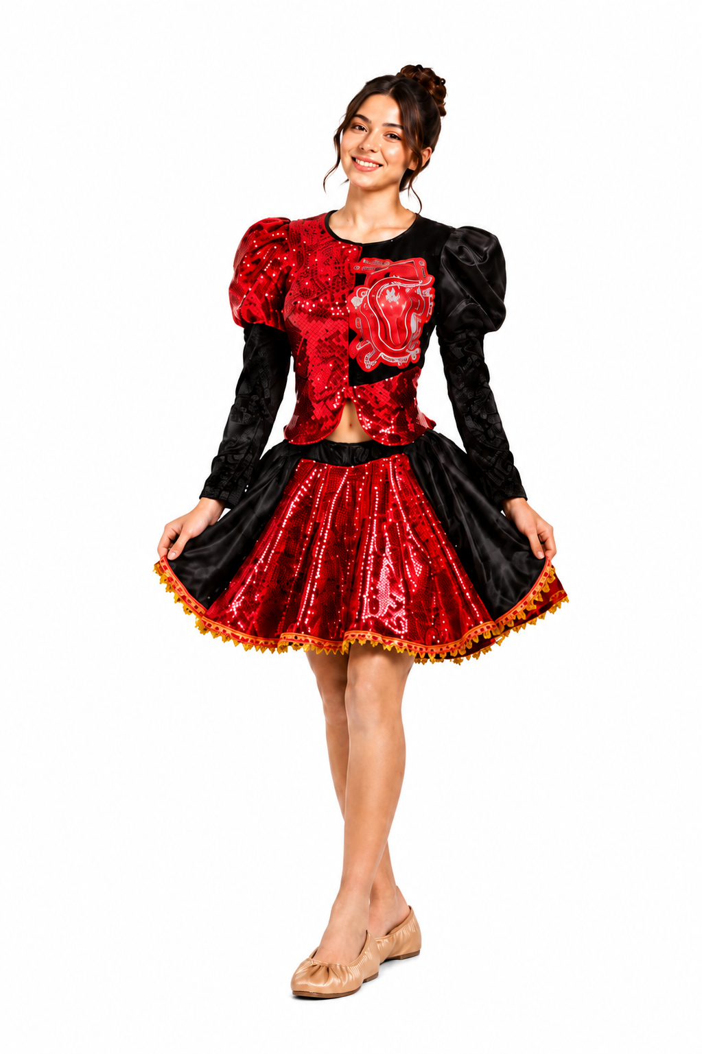 Traje Caporal Mujer Semi Profesional Juvenil Adulto Folclórico Danza Fiestas Patrias