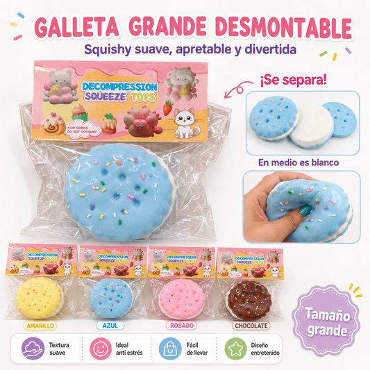 Galleta Grande Desmontable Squishy Antiestrés