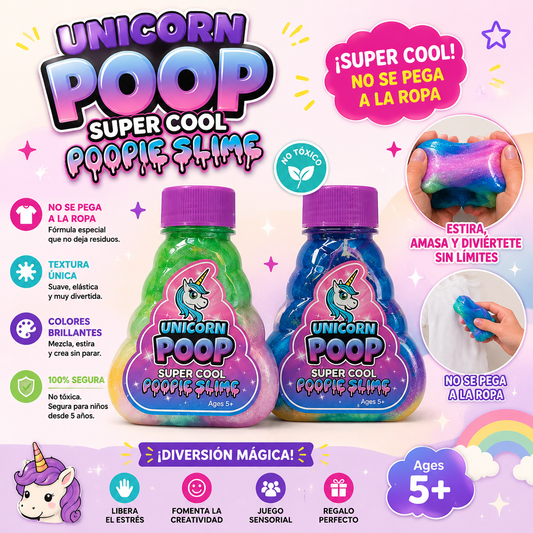Unicorn Poop Slime Super Cool – Slime Sensorial No Tóxico 5+