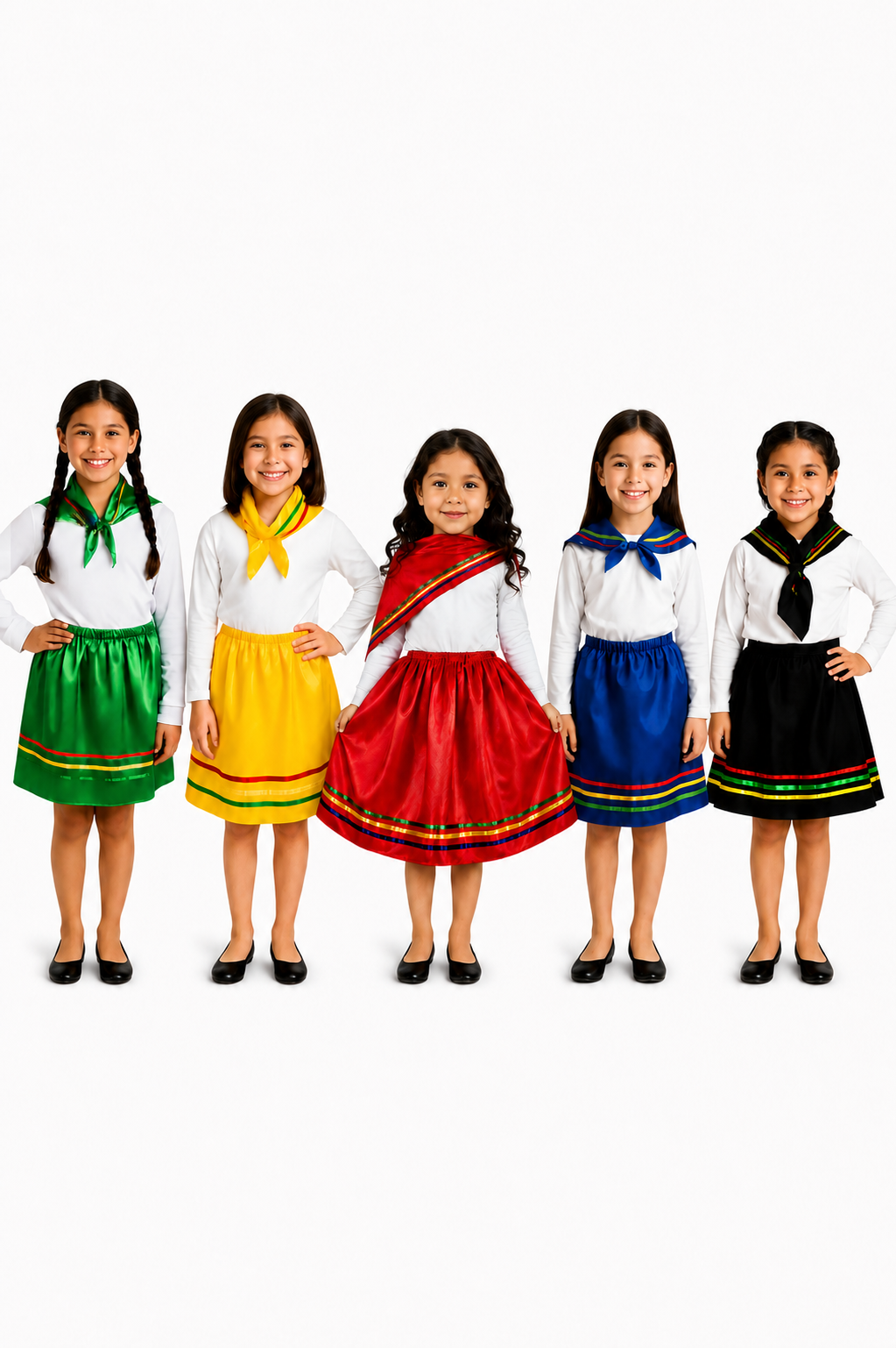 Vestimenta O Trajes Típicos  Nortino, Zona Norte,  Niña Tallas 2 A 12 Años