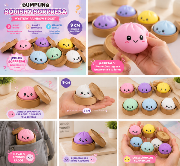 Dumpling Squishy Sorpresa Mystery Rainbow Fidget