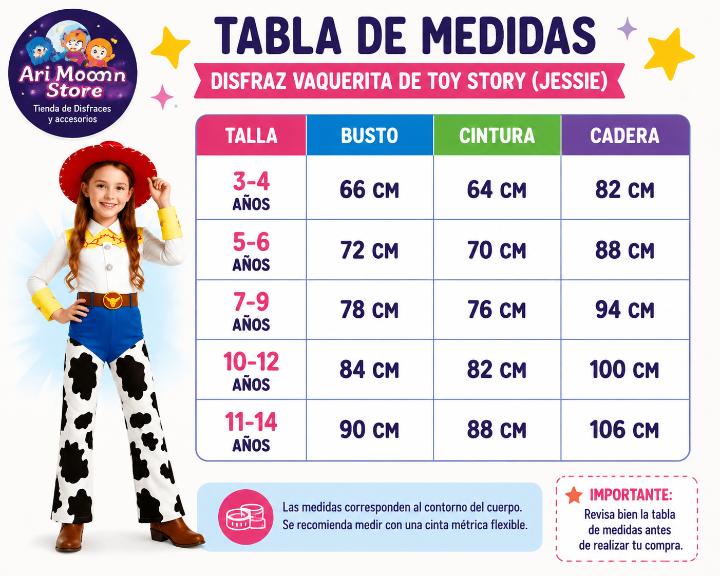 Disfraz de Jessie Vaquerita Toy Story con Sombrero