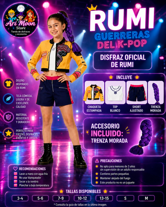 Disfraz De Rumi Con Trenza- Disfraz De Las Guerreras K Pop  Hunter Demon