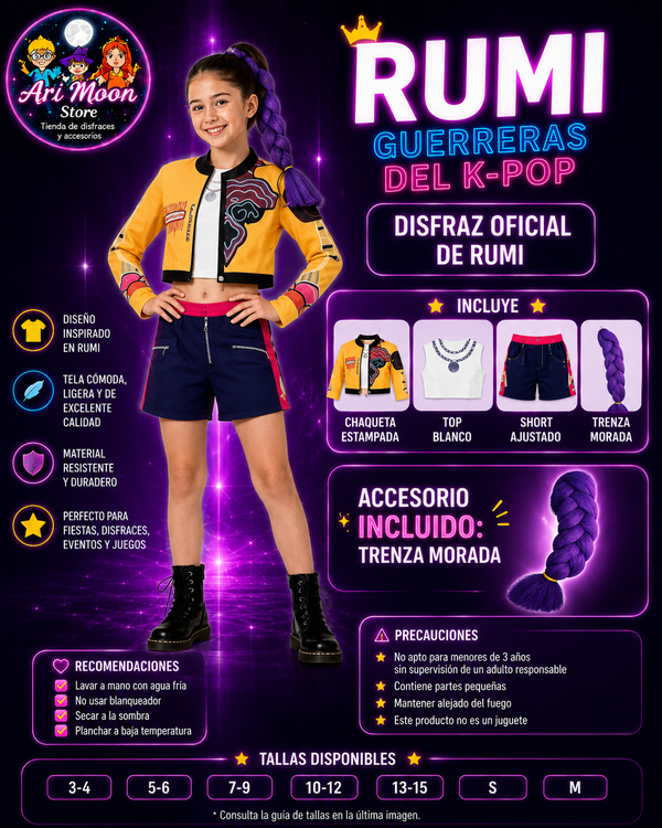 Disfraz De Rumi Con Trenza- Disfraz De Las Guerreras K Pop  Hunter Demon