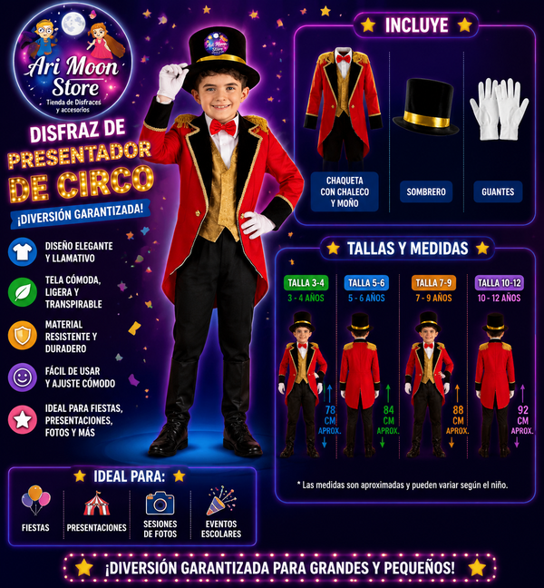 Presentador de Circo-Disfraz de circo