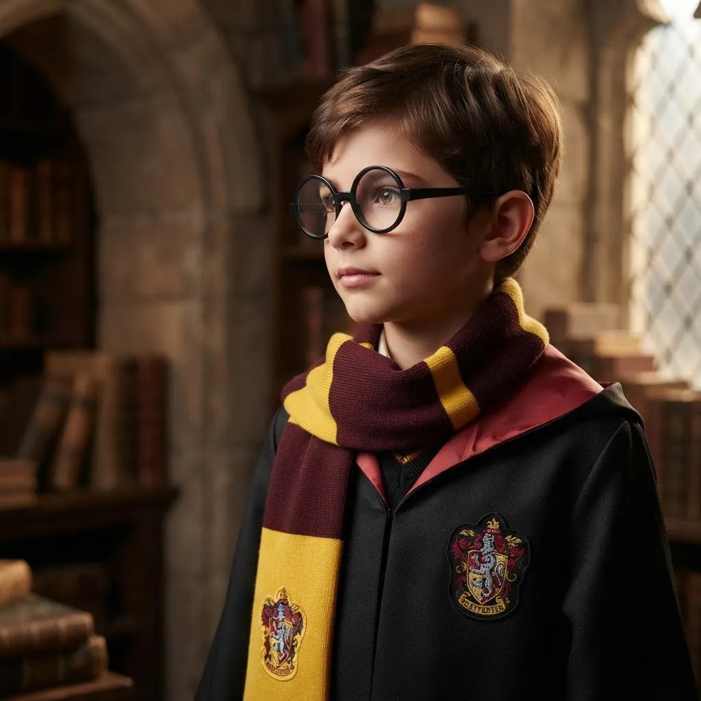 Disfraz Harry Potter Niño: Túnica, Bufanda y Lentes