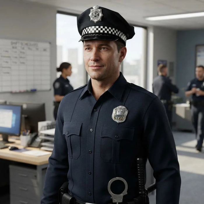Set Policía: Gorra, Placa, Luma y Esposas – Disfraz Adulto