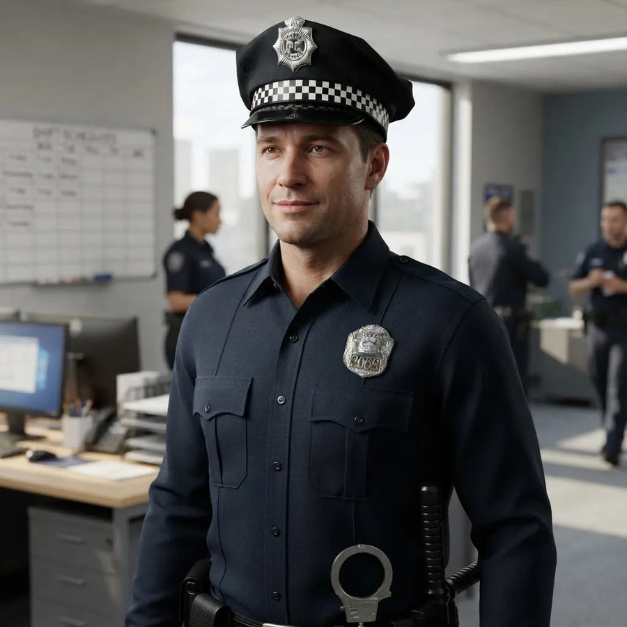 Set Policía: Gorra, Placa, Luma y Esposas – Disfraz Adulto