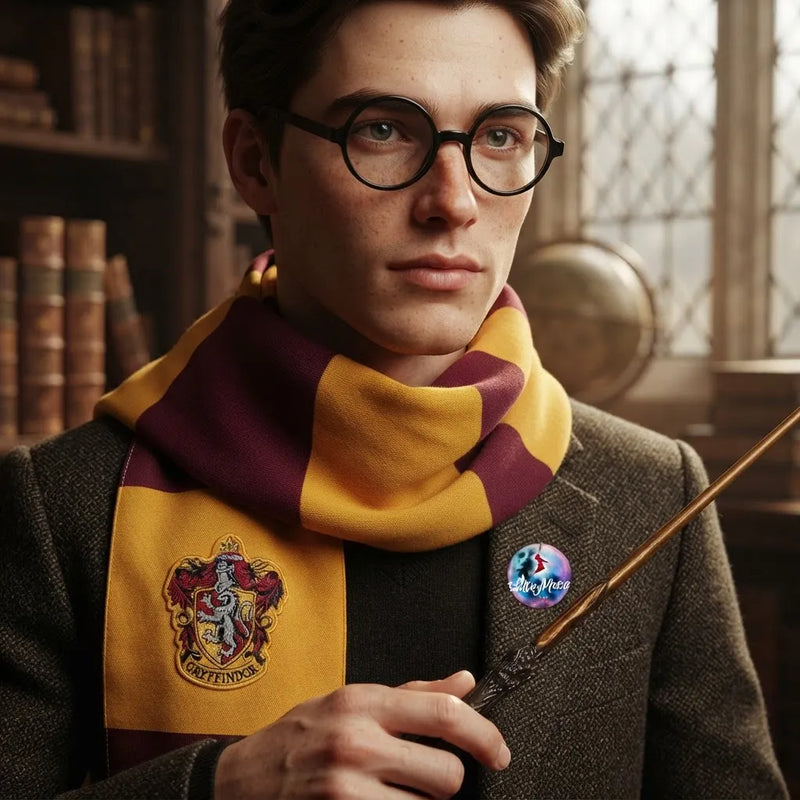 Pack Harry Potter Bordó: Varita, Lentes y Bufanda