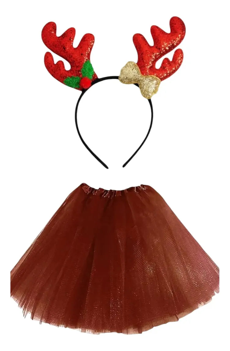 Disfra de Reno Niña / Tutu + Cintillo de reno