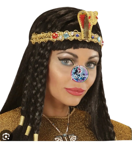 Diadema de Cleopatra | Corona Egipcia Dorada | Accesorio para Disfraz