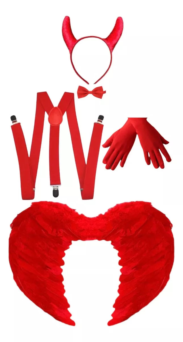 Disfraz de Angel Hombre con alas- Disfraz de Diablo con alas