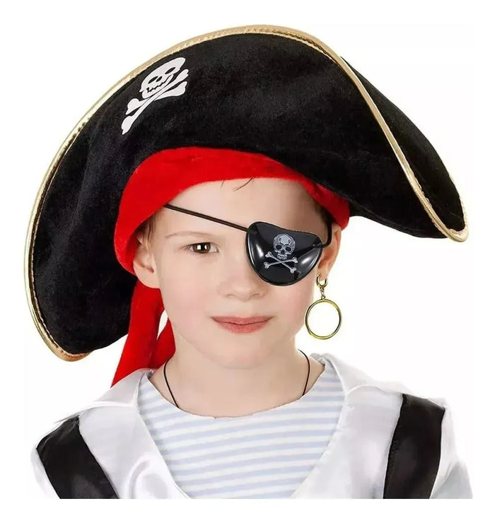 Disfraz Pirata-Set Pirata (gorro, Parche Y Argolla)