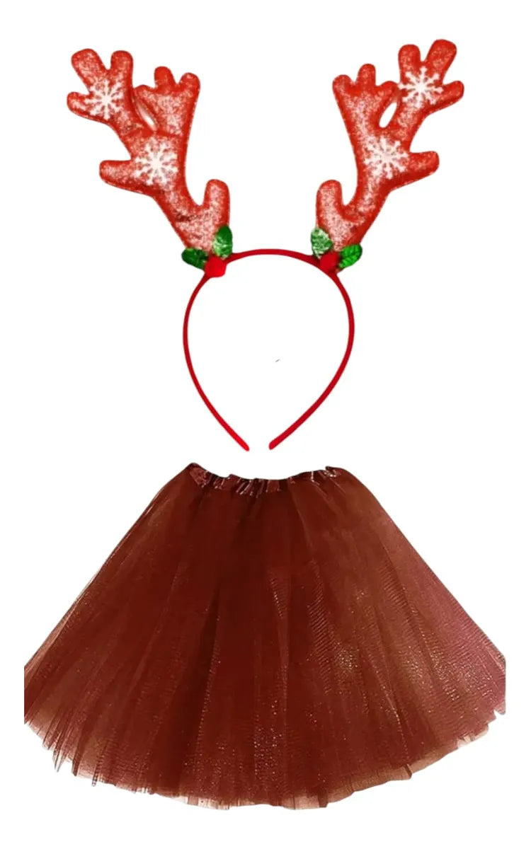 Disfra de Reno Niña / Tutu + Cintillo de reno