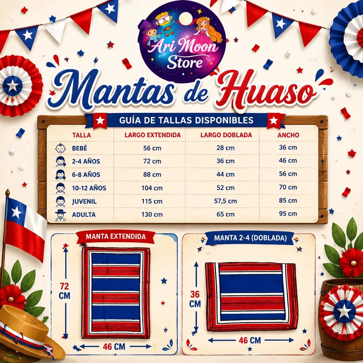 Manta de Huaso – Poncho Tradicional Chileno | Fiestas Patrias 2025