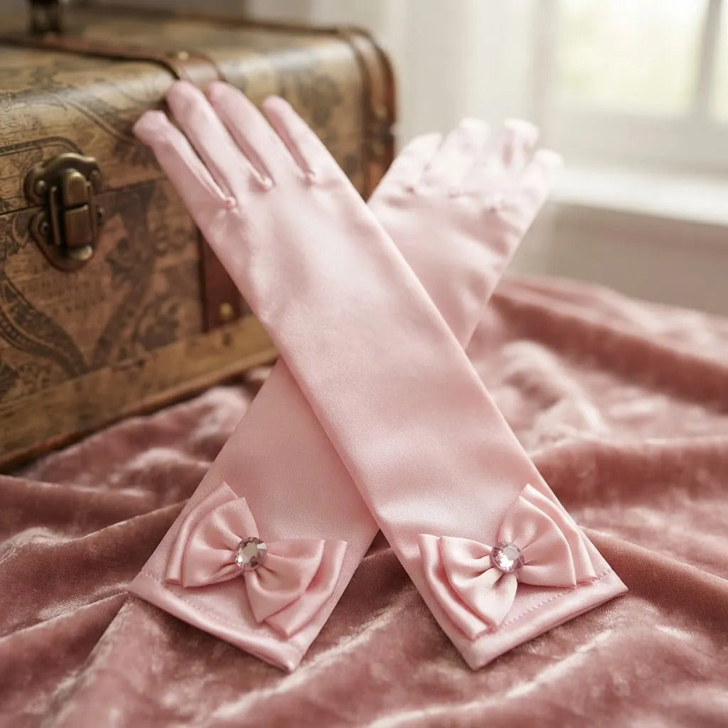 Guantes princesa rosado