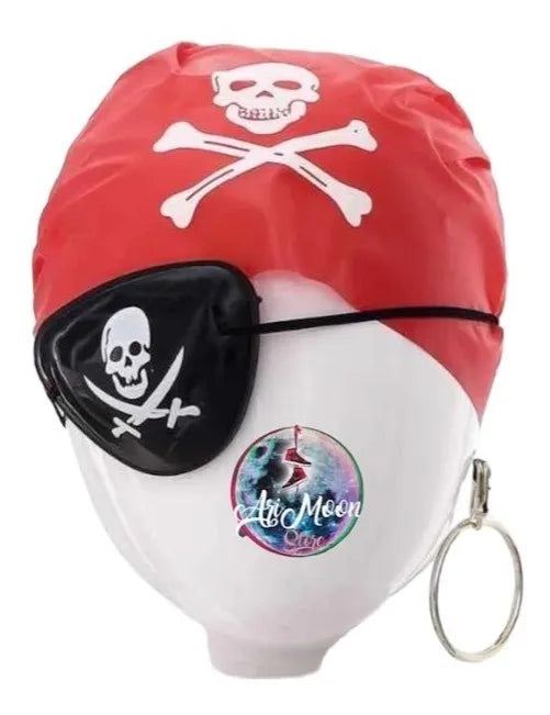 Accesorio Pirata -Parche - Aro y Pañoleta para Disfraz de pirata