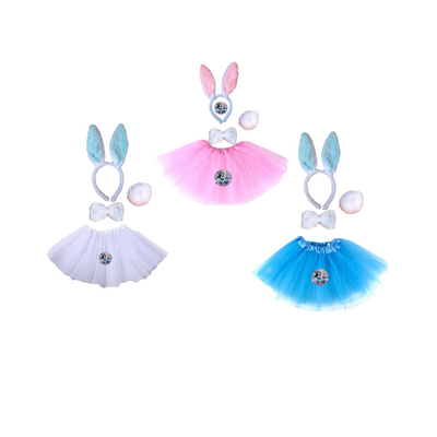 Disfraz de Coneja tutu + orejas de conejo , pom pom y corbatin