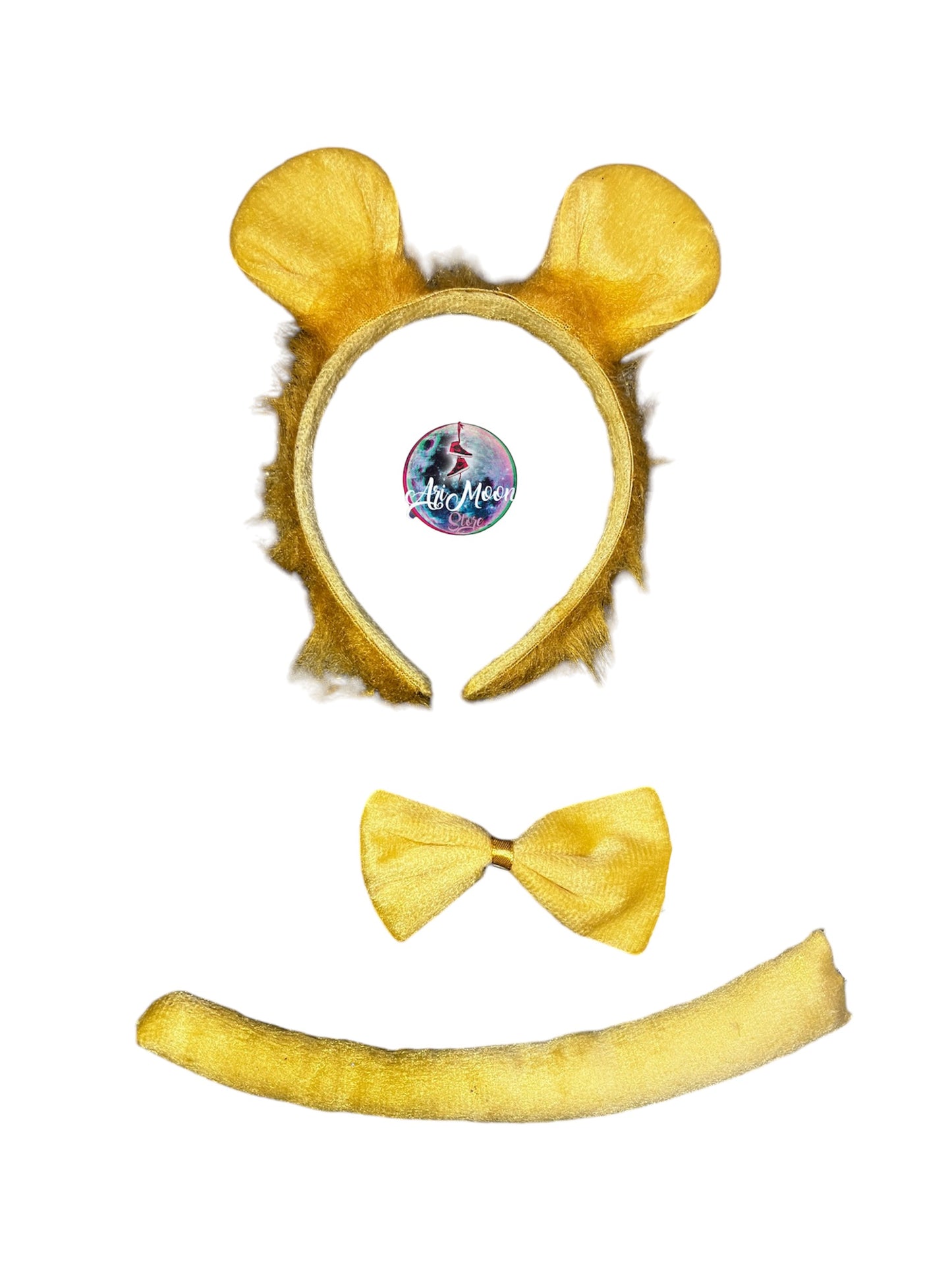 Set Animal Orejas, corbatin y cola - Conjunto animal - Disfraz de animal
