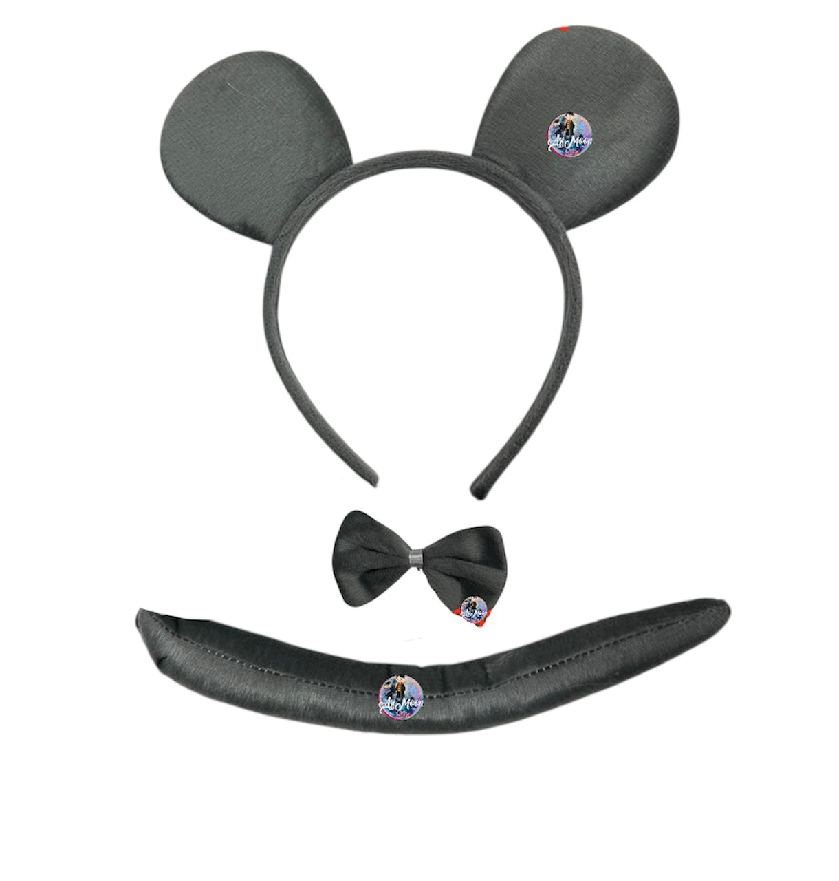 Set Animal Orejas, corbatin y cola - Conjunto animal - Disfraz de animal