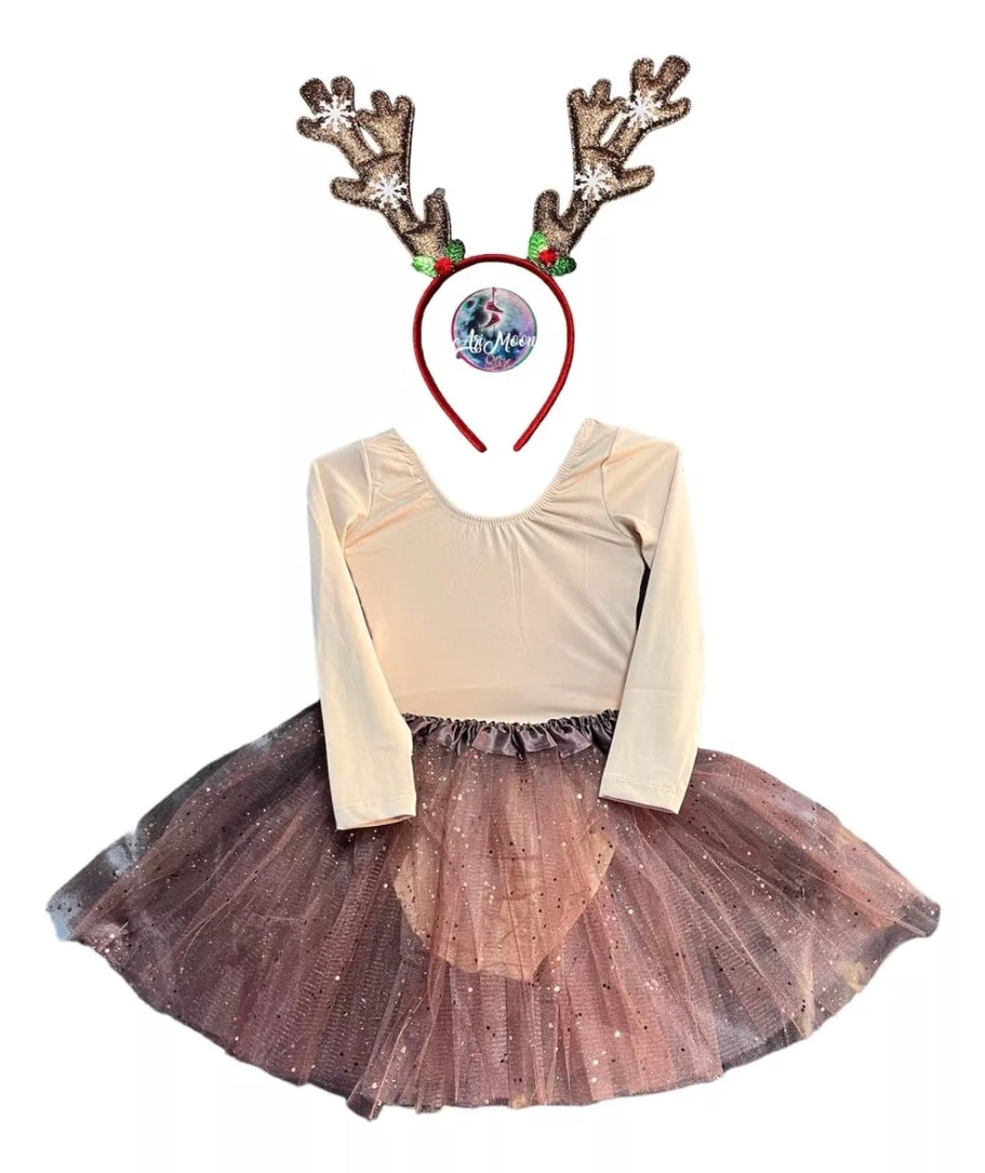 Disfraz de Reno para niña con Body, tutu y accesorio