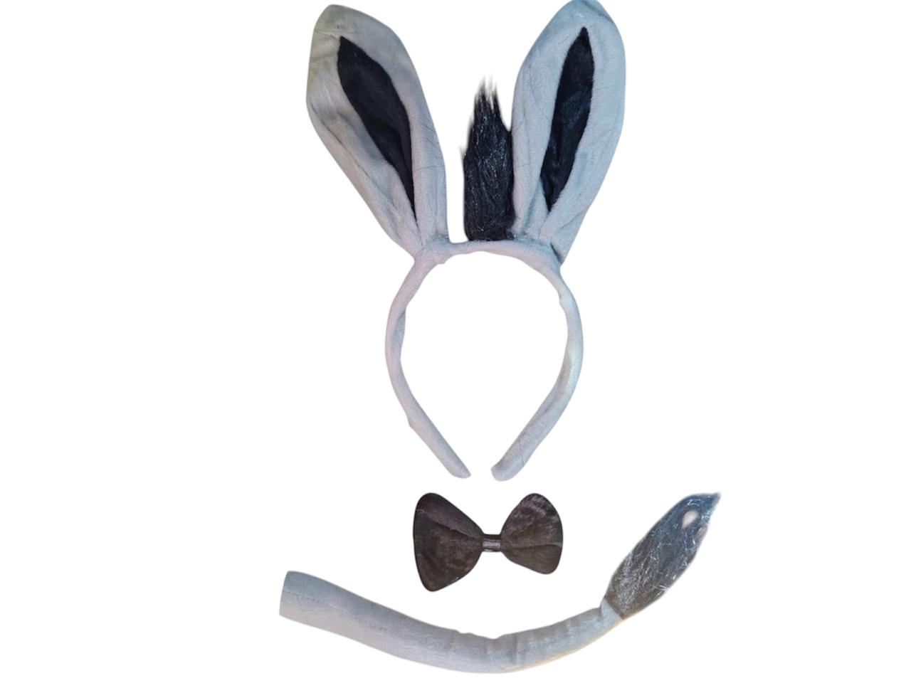 Set Animal Orejas, corbatin y cola - Conjunto animal - Disfraz de animal
