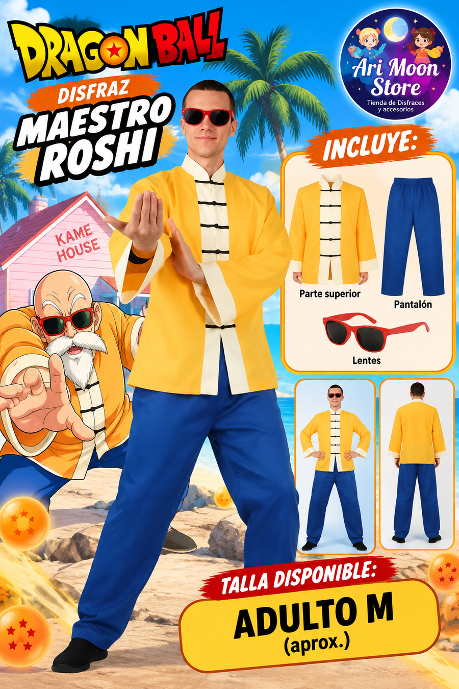 Disfraz Maestro Roshi adulto