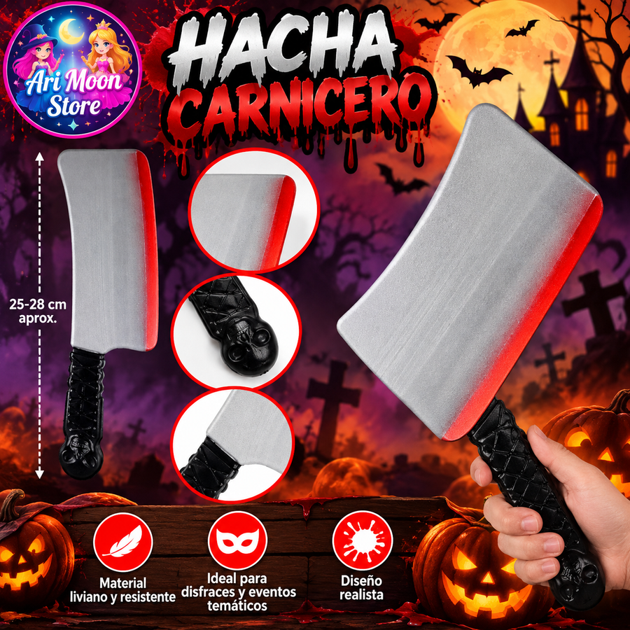 Cuchillo machete de terror accesorio disfraz Halloween