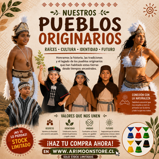 Trajes Pueblo Originarios Mapuche - Diaguitas - Rapa Nui - Atacameños